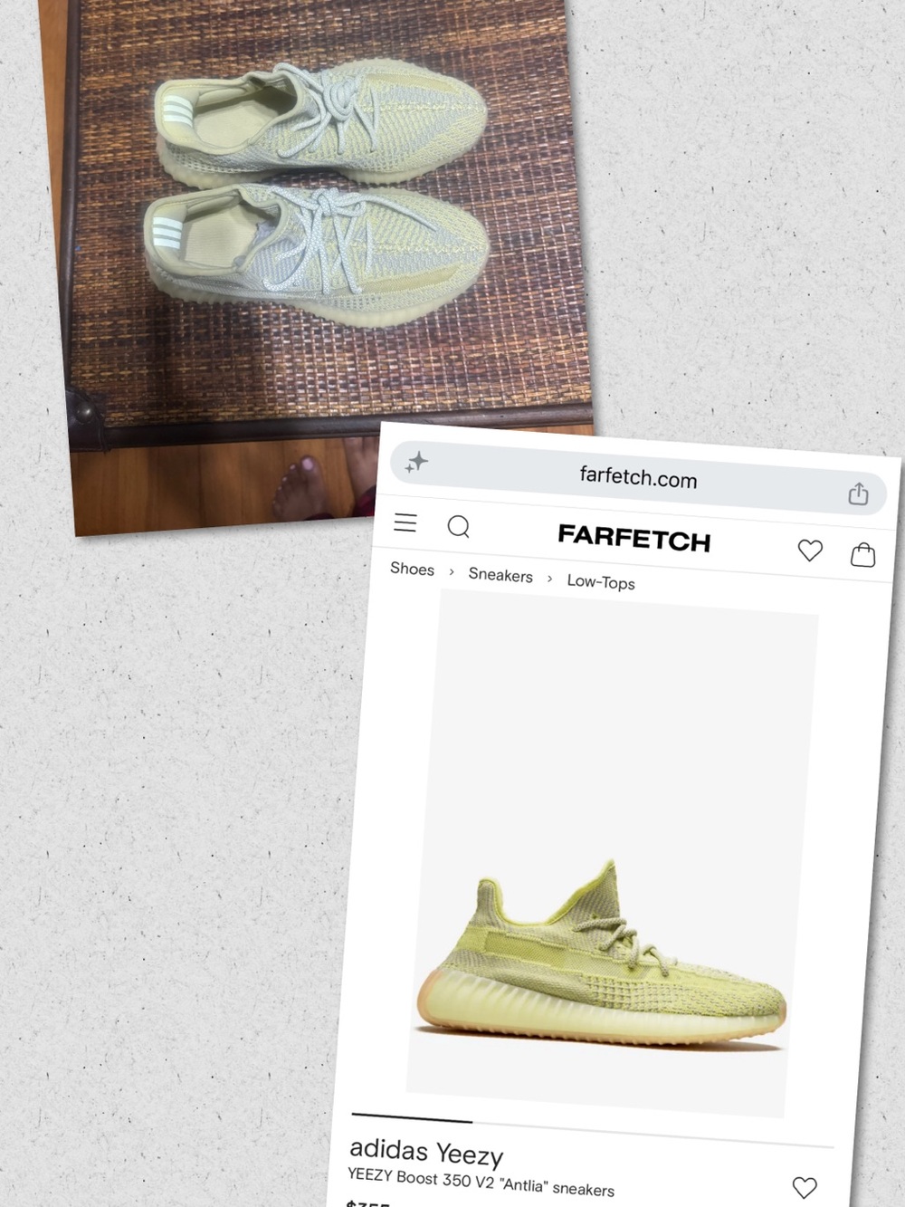 adidas Yeezy Boost 350 V2 Antlia Yellow-Green Sneakers